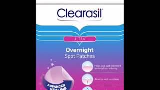 Clearasil Ultra Overnight Spot Patches 18 Count [upl. by Yeca]