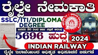 RRB RECRUITMENT 2024Indian Railways jobs 2024Rrb Alp jobs 2024kannada [upl. by Stefa]