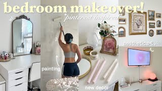 AESTHETIC BEDROOM MAKEOVER🎀🤍 pinterest inspired [upl. by Nyleve]