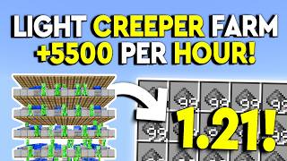 BEST 121 LIGHT CREEPER FARM Minecraft Tutorial  EASY amp INFINITE [upl. by Airyk798]