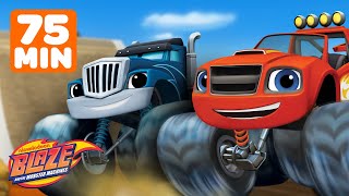 Blaze and the Monster Machines Ultimate RACES 🚗💨  75 Minutes  Blaze and the Monster Machines [upl. by Nnagem]