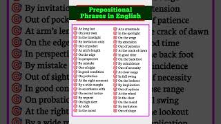 Prepositional Phrases Part 11 spokenenglish learnenglish [upl. by Crowns]