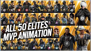 ALL 50 ELITE SKINS MVP ANIMATIONS  Iana Elite amp Warden Elite [upl. by Aveneg]