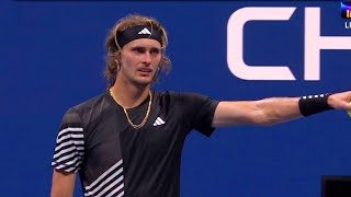 Crowd hurting the sentiment of Alexander Zverev by saying hitler famous phrase at US Open Court [upl. by Ilak416]