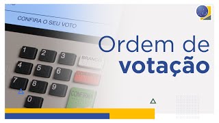 Qual a ordem de votação na urna eletrônica [upl. by Bonney131]