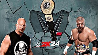 Steve Austin Vs Paul Levesque backstage brawl in Wwe2k24 [upl. by Monti245]