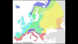 Animații Geografie BAC Tipurile de climă din Europa [upl. by Rabelais]