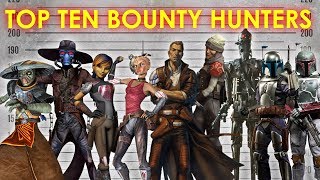 Top Ten Bounty Hunters  Star Wars [upl. by Dnamra73]