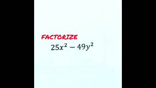 Todays Algebraic challenge dailypracticemaths factorizationdifferenceofsquares studyeducation [upl. by Halvaard]