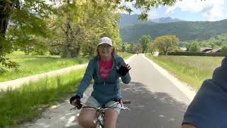 Annecy France Cycling around the Lake and visiting the old town [upl. by Ojyllek]