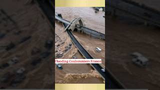 Great Flood in the French town of Coulommiers flooding news storm [upl. by Euqinimod415]