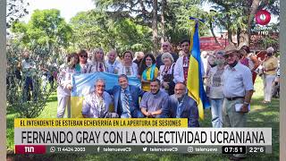 Fernando Gray junto a la colectividad Ucraniana [upl. by Boelter147]