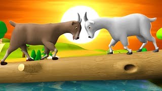 The Two Wise Goats 3D Animated Hindi Moral Stories for Kids  दो समझदार बकरी हिन्दी कहानी Tales [upl. by Hedva]