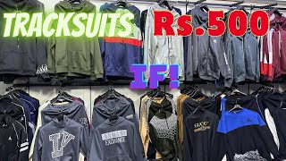 Winter tracksuit wholesale market  branded left over clothes garment manufacturerwholesale market [upl. by Ahsitak]