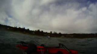 Flysurfer Psycho 4 15m Water Relaunch in 1018mph winds [upl. by Cameron]