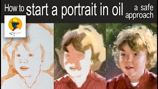 How to start a portrait in oil Fundamental approach to prevent mistakes Complete tutorial [upl. by Worl]