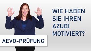 Welche Fragen zur Motivation stellen AEVO Prüfer [upl. by Akcinat]