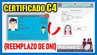 Cómo tramitar el Certificado C4 RENIEC 2023 por Internet Certificado de DNI [upl. by Prent]