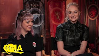 Sophie Turner and Maisie Williams on how theyd rule Westeros l GMA Digital [upl. by Nelleeus700]