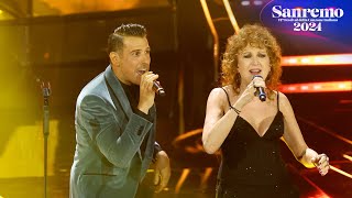 Sanremo 2024 Fiorella Mannoia con Francesco Gabbani canta quotChe sia benedettaquotquotOccidentalis karmaquot [upl. by Adnalro83]