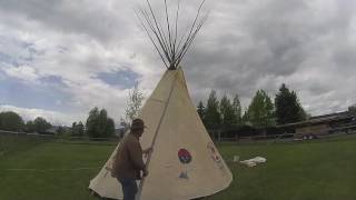 How to set up a canvas tipi and liner [upl. by Nyliuqcaj444]