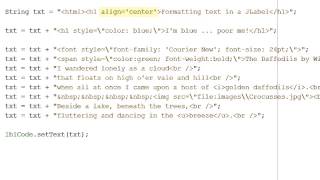 Java  Formatting text in a JLabel [upl. by Letnohs455]