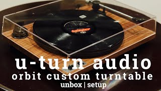 UTurn Audio Orbit custom turntable  unboxing and setup [upl. by Surbeck]