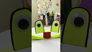 cute frog 🐸 using paper sheet and bottle capkids activity craft video amazingcraft diy shorts [upl. by Assyn762]