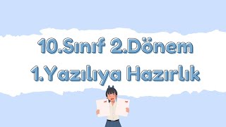 10Sınıf Almanca 2Dönem 1Yazılıya Hazırlık 20222023  Boş Sınav Örneği [upl. by Htenaj839]