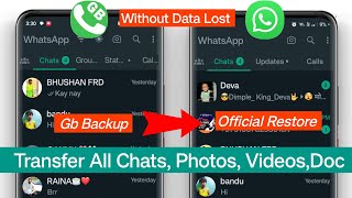 GBwhatsapp to normal WhatsApp backup  Gb WhatsApp to Normal WhatsApp Chats Transfer  Data transfer [upl. by Hermes]