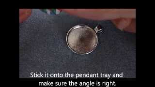 How to make Art Glass Cabochon Pendant  Charm [upl. by Lekcim]