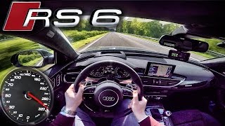 Audi RS6 PERFORMANCE 700 HP AUTOBAHN POV ACCELERATION amp TOP SPEED by AutoTopNL [upl. by Caldera]