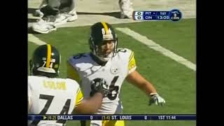 2008  Hines Ward Huge Block on Rivers [upl. by Morgen]