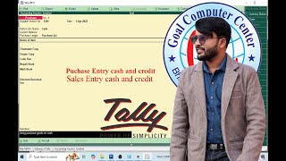 purchase and sales entry cash and credit in Tally ERP [upl. by Skilken]