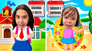 SARAH E ELOAH aprendem sobre OS DIAS DA SEMANA história engraçada para CRIANÇAS  Sarah de Araújo [upl. by Tnerual]