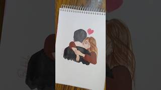 Couple drawing❤️🤭 love art colorsviralshorts [upl. by Riella]