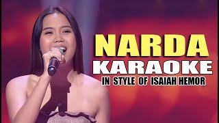 NARDA KARAOKE IN STYLE OF ISAIAH HEMOR CONTEST PIECE karaoke instrumental minusone videoke opm [upl. by Eednas]