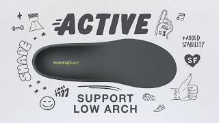 Superfeet® Active Support Low Arch Insoles [upl. by Eibmab108]