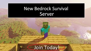 New Bedrock Survival Server  JOIN TODAY [upl. by Yamauchi]