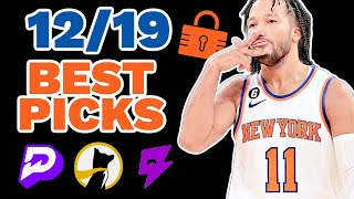 PRIZEPICKS BEST PICKS TODAY  NBA NFL amp CBB PROPS Dec 19 [upl. by Inaoj625]