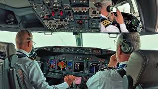 Pilot Cockpit View during Take Off and Landing at Madrid Airport In Thunderstorm Boeing 737 [upl. by Normi]