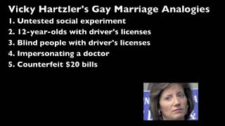 Vicky Hartzlers 10 Gay Marriage Analogies [upl. by Naie719]