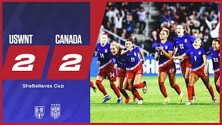 USWNT beat Canada on penalties to win SheBelieves Cup  USWNT 22 Canada  Official Game Highlights [upl. by Puff]