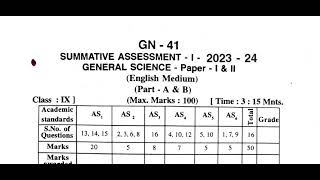 Ap 9th Class sa1 💯 Real💯 Science 🥳Question Paper 202324  9th Class sa1 PS amp NS Real Paper [upl. by Aehtla571]