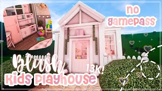 No Gamepass Blush Pastel Kids Playhouse I 13k I Bloxburg Speedbuild and Tour  iTapixca Builds [upl. by Adham]