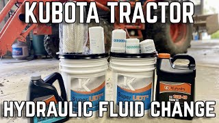 Kubota L Series Tractor Hydraulic Fluid and Filter Change [upl. by Notyarb150]