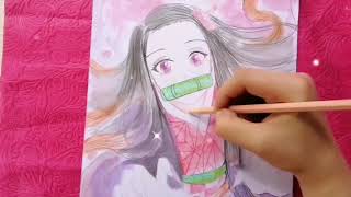 quotNezuko TimeLapse Watch Her Come to Life in This Drawingquot [upl. by Avid534]