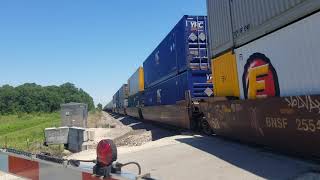 A Very Fast BNSF HOTSHOT INTERMODAL on Chillicothe sub [upl. by Kahcztiy383]