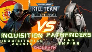 INQUISITORIAL ANGENTS VS PATHFINDERS TAU  BATTLE REPORT KILL TEAM EN ESPAÑOL  LA BARRICADA [upl. by Franza55]