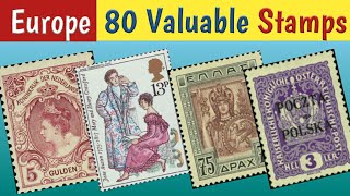 Rare Valuable Stamps From Europe  Part 4  Most Expensive European Stamps Collection [upl. by Eelamme]